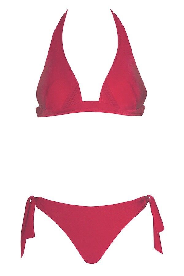 Maryan Melhorn Origami Halter Bikini Top 