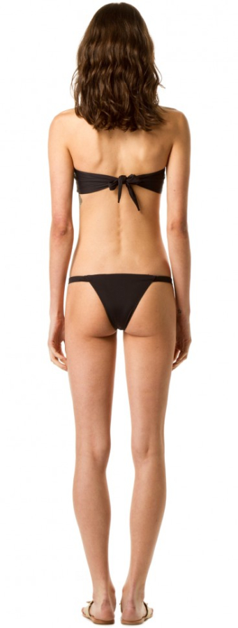 Thin Seamless Bikini Bottom in Black
