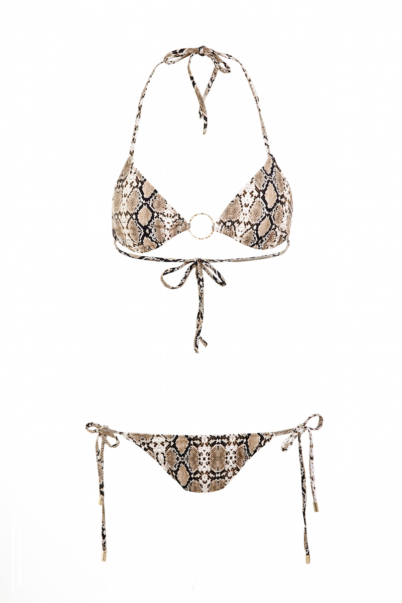 Miami Tie Side Bottom in Snake