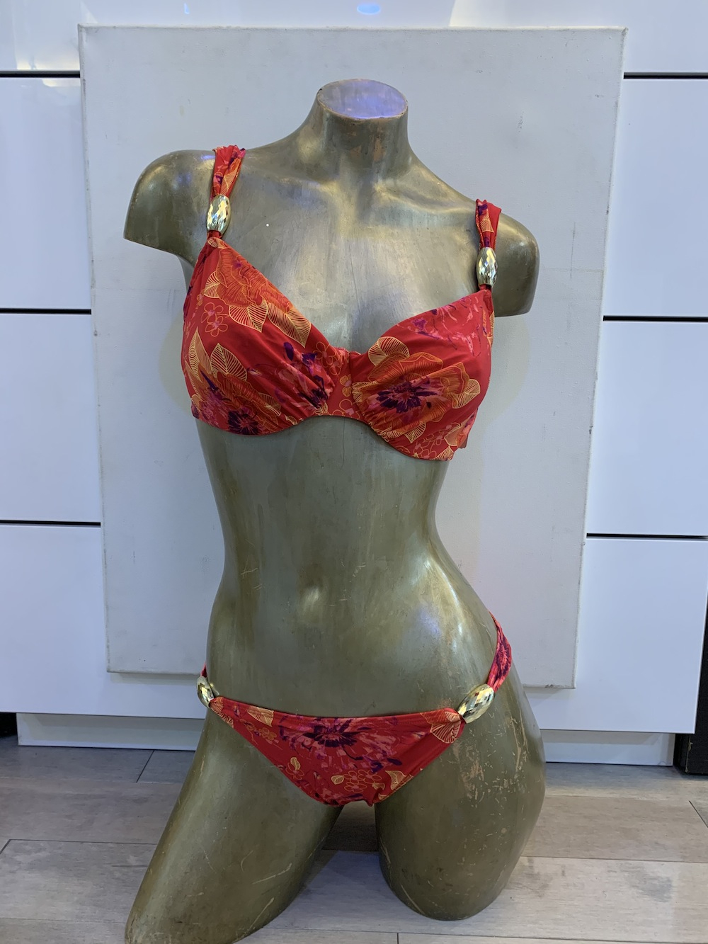 Sand Red Rose Bikini Bottom