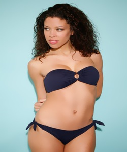 Kushcush Love It Bandeau in Navy at Pesca Boutique