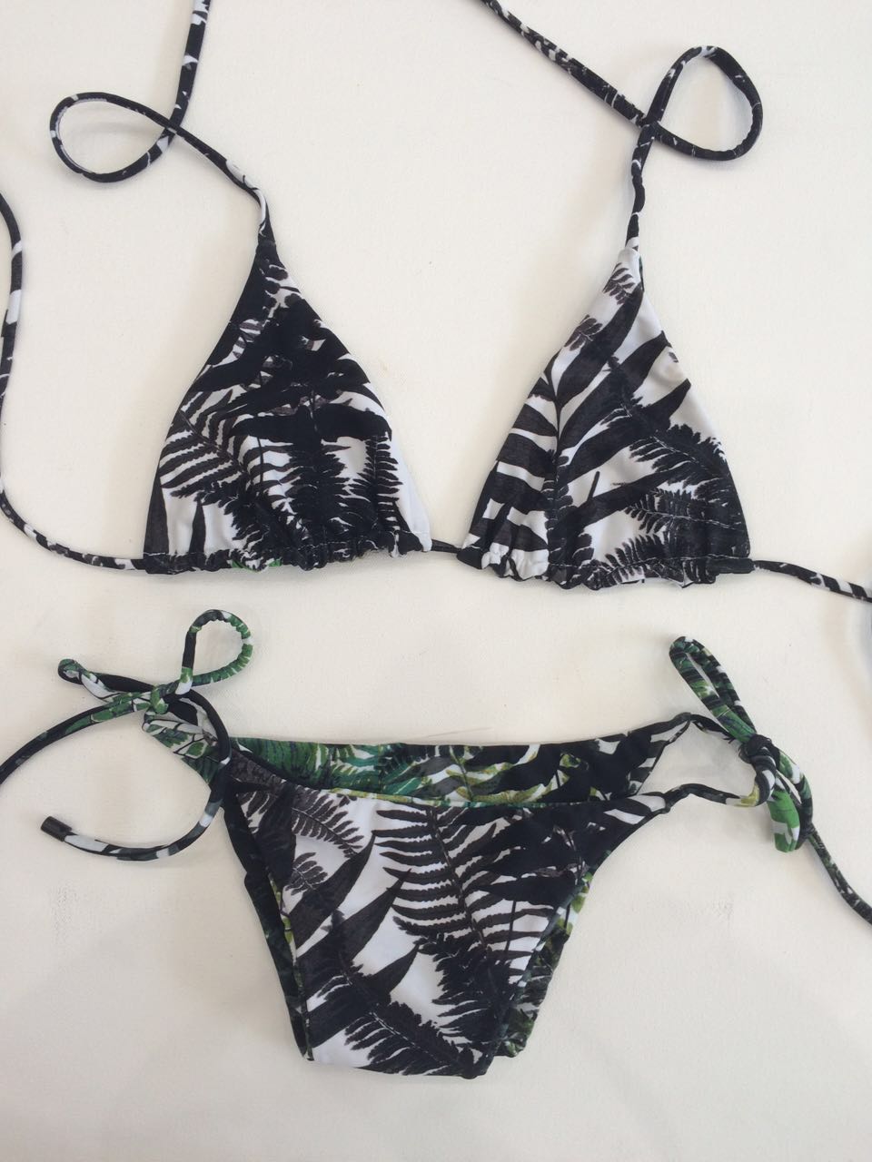 Leaves Mixed Double Face Bikini Bottom 