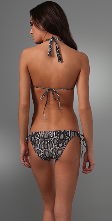 St Kitts Halter Top in Black Snake