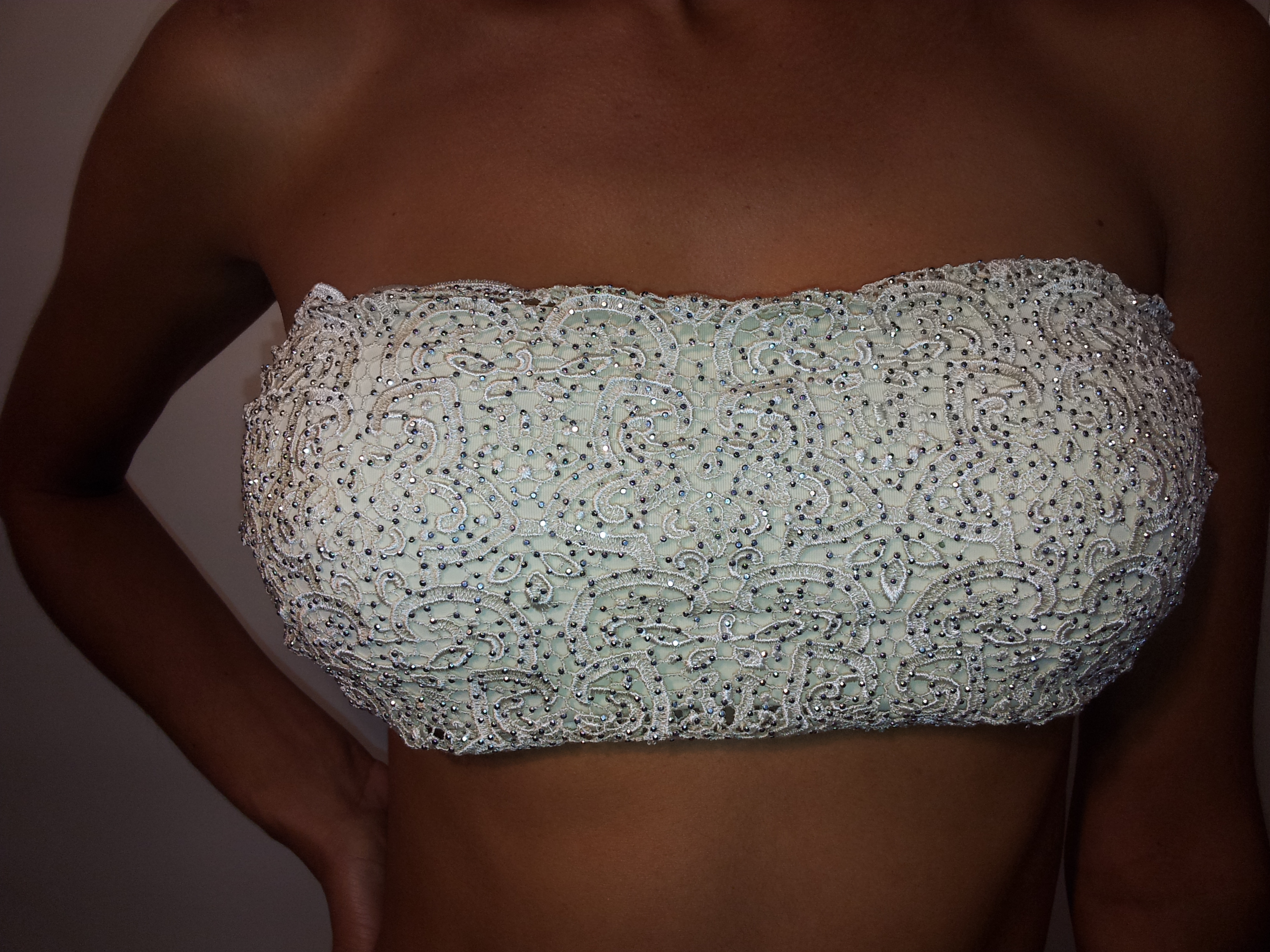 Tatania Imottio Bandeau Top in Ivory 