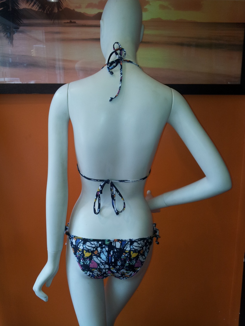Mara Hoffman New Tie Triangle Top in Web White 